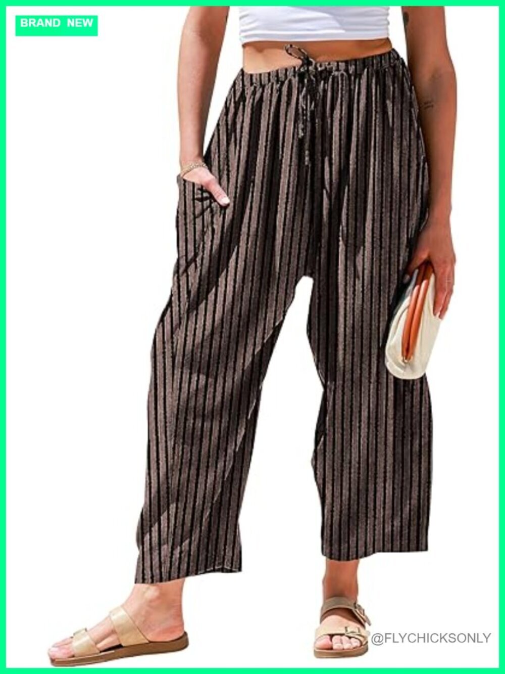 Wide Leg Linen Pants Casual Loose Baggy Drawstring Palazzo Harem Pants with